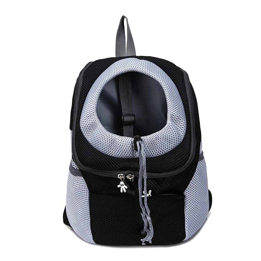 Small Dog Backpack Carrier - 34x30cm Breathable Mesh Pet Travel Backpack for Outdoor Adventures, Hiking & Daily Walks (Black) - Perfect for Small Dogs on the Go