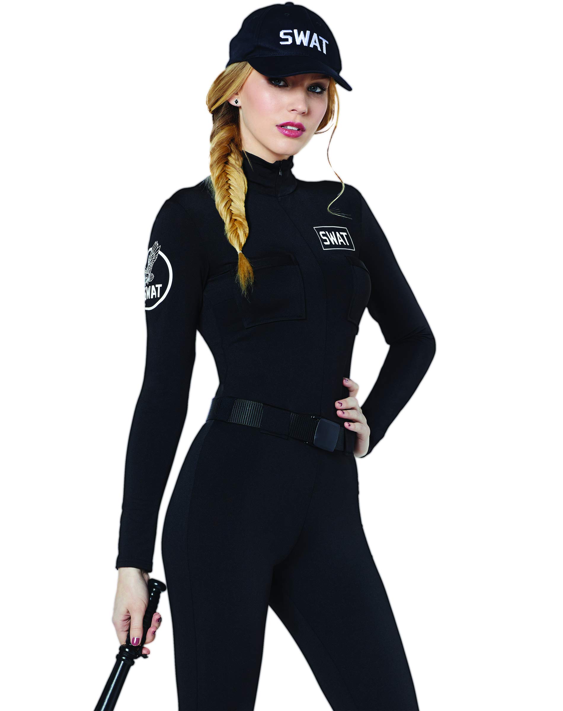 SWAT Catsuit Costume for Adults - Police Cosplay for Halloween & Parties
