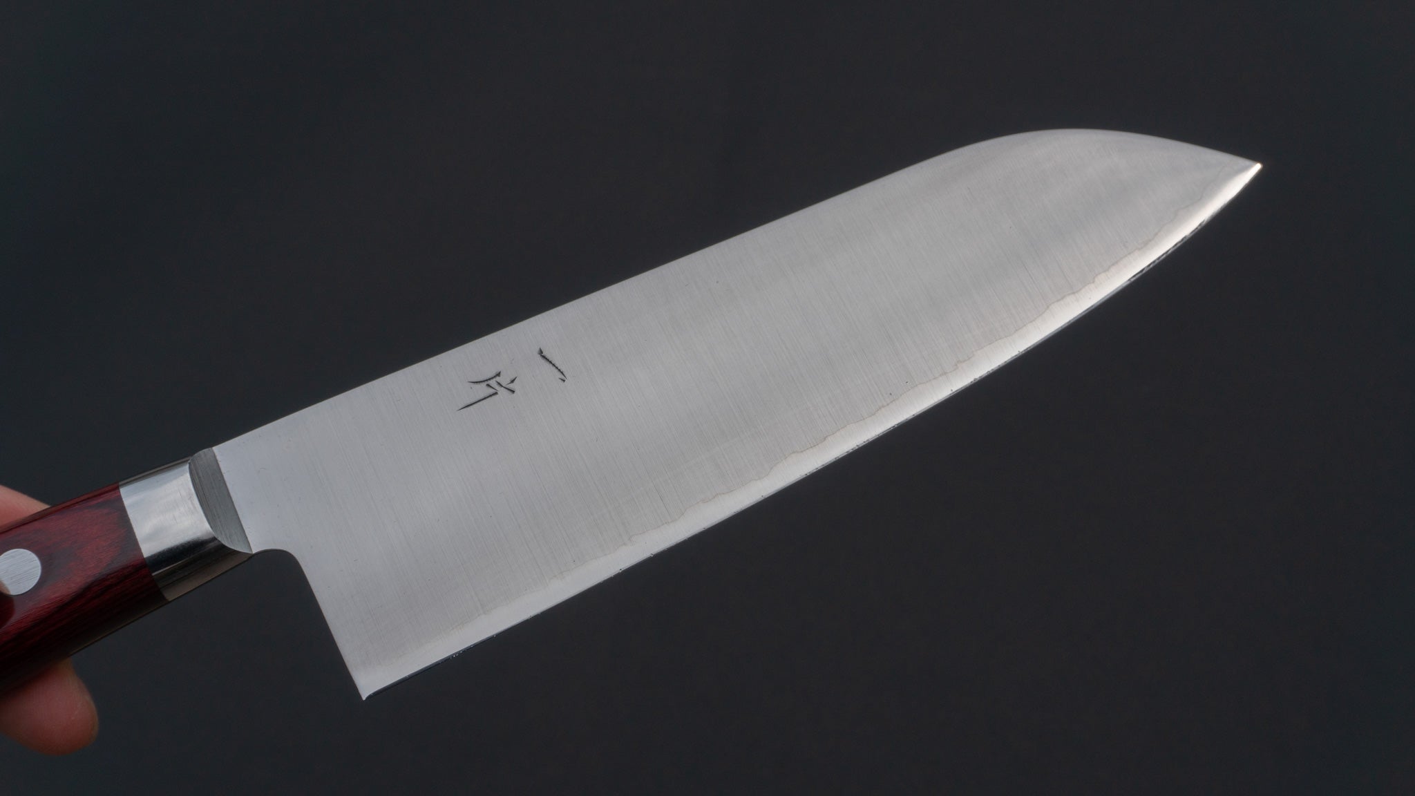 Hitohira TP Santoku Knife 170mm with Wine Pakka Handle - Premium Japanese Kitchen Knife for Slicing, Dicing, and Chopping Vegetables, Meat, and Fish - Ideal for Home Chefs and Professional Cooks