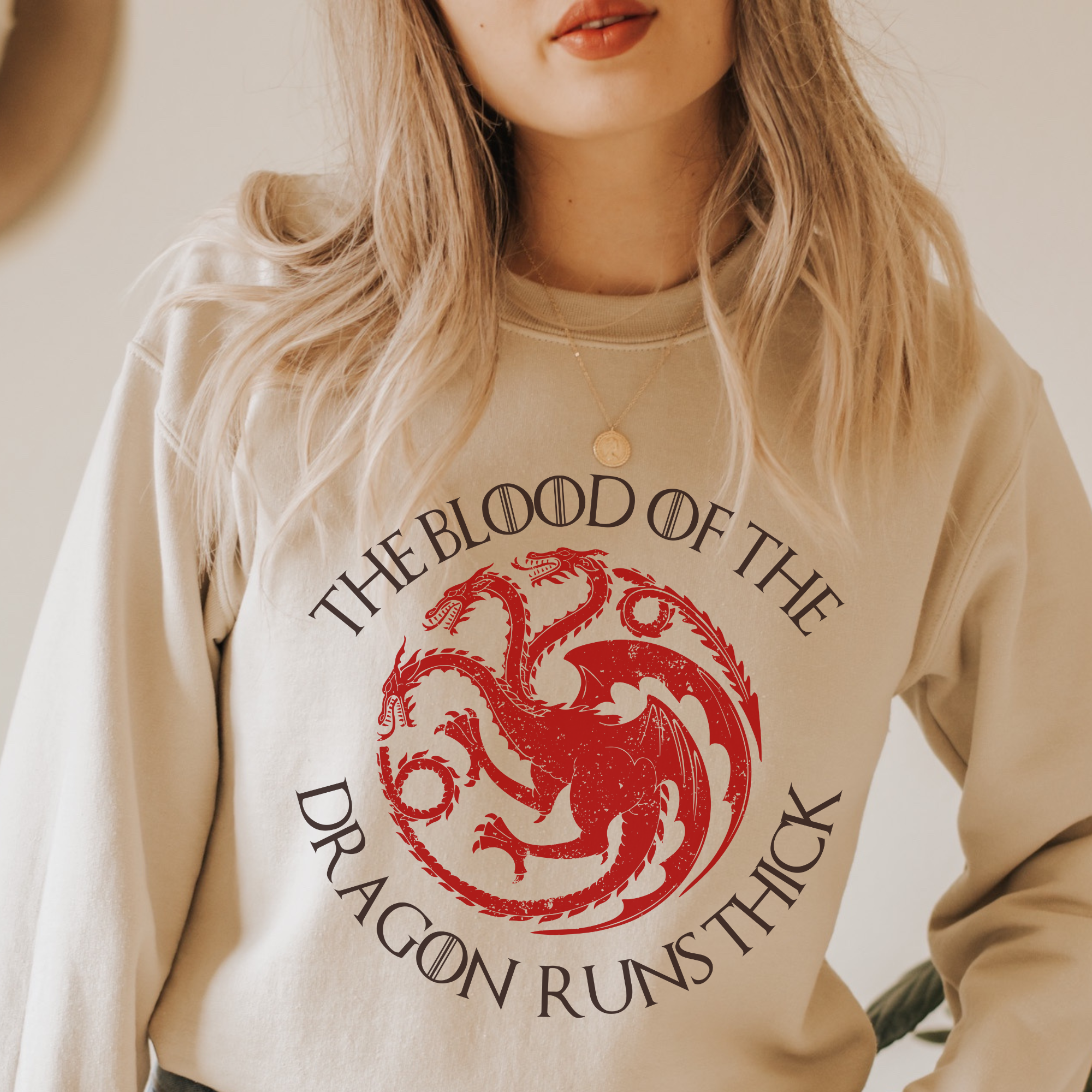 House Targaryen T-Shirt & Sweatshirt - Game of Thrones Merchandise - Dragon Blood Design - Perfect Gift for GOT Fans - Wear for Cosplay, Halloween, or TV Show Watching