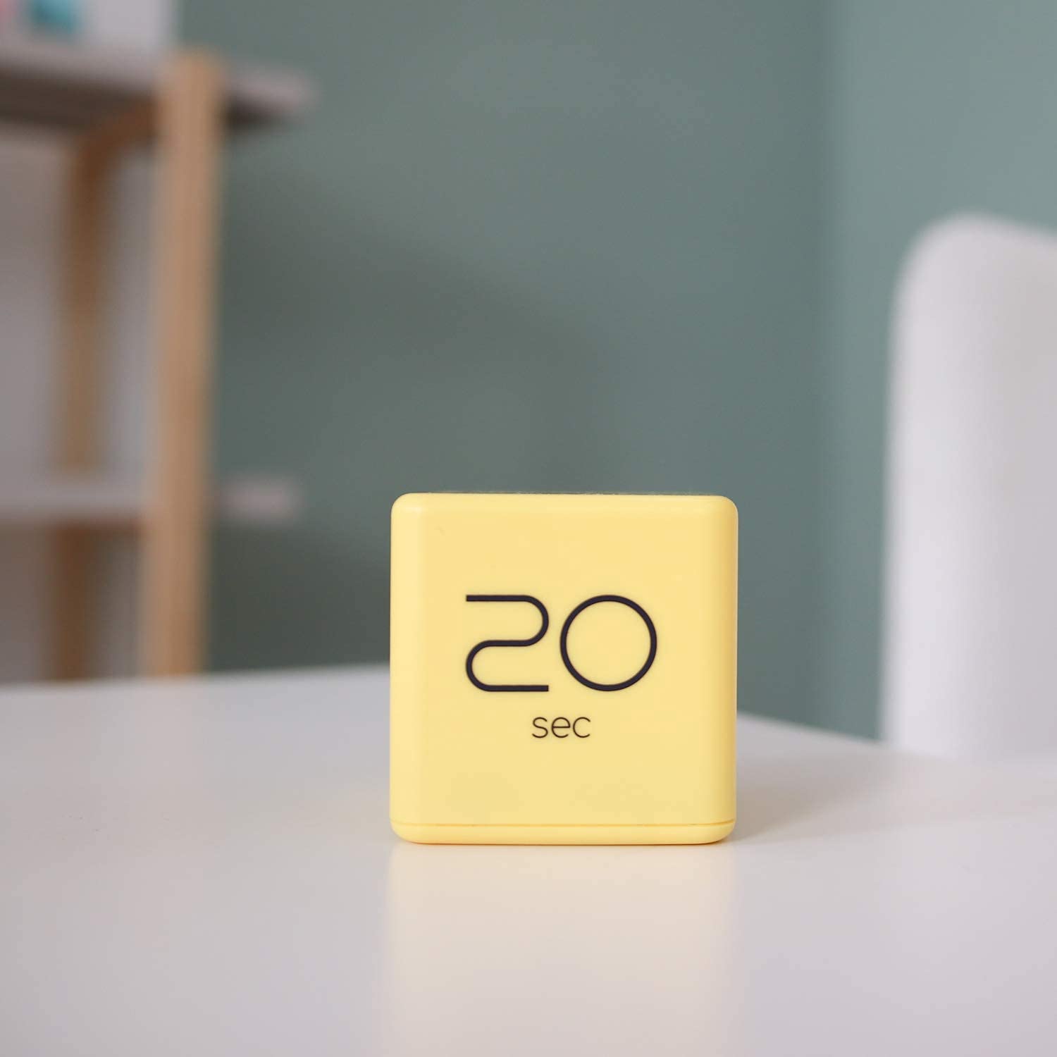 Mooas Yellow & Mint Cube Timer Bundle (10,20,30,60 Minutes) - 8 Settings - Study Timer, Kitchen Timer, Workout Timer & Kids Timer for Classroom, Office, Gym and Home Use