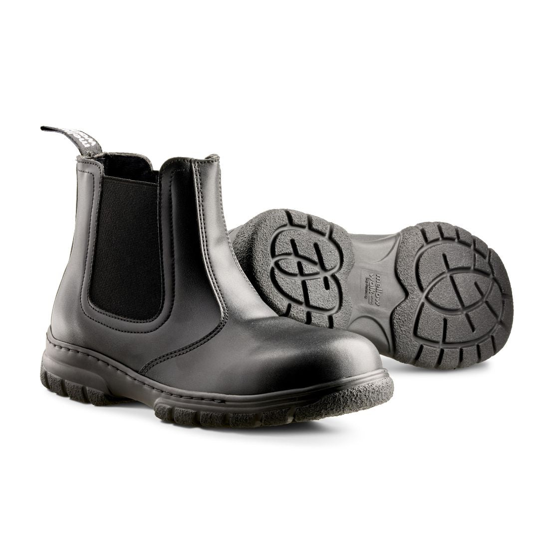Mellow Walk Women's 6-Inch Steel Toe Pull-On Work Boots 403049BLK - Waterproof & Slip Resistant for Construction, Warehouse & Outdoor Jobs