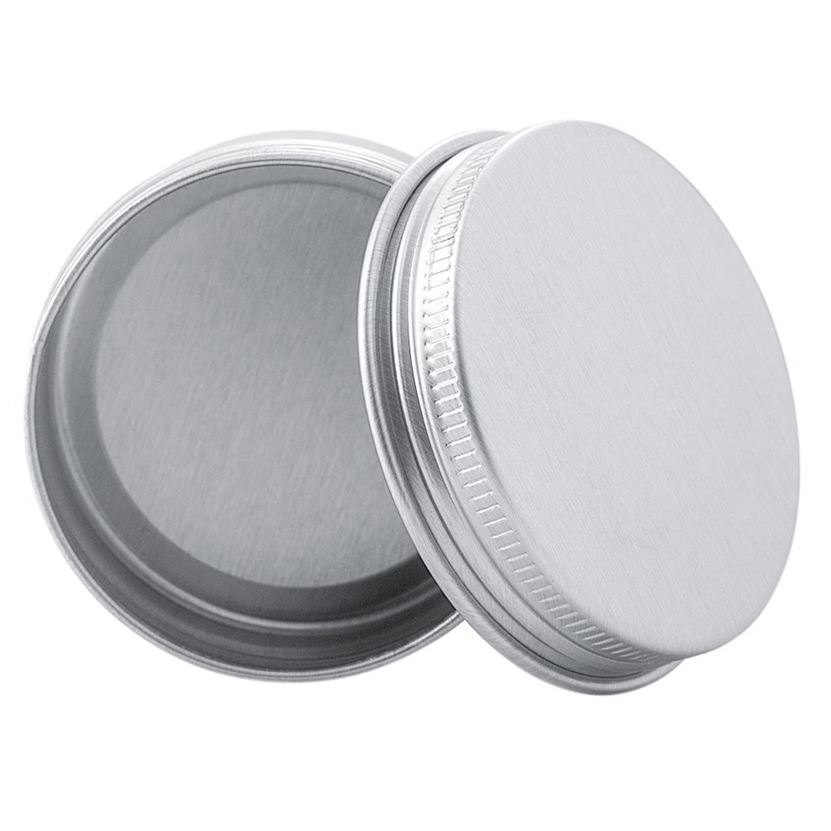30ml Silver Small Aluminum Round Lip Balm Containers with Screw Cap - Pack of 48 for DIY Lip Balm, Candles, Tea & Essential Oils - Perfect for Home Crafting, Gifts & Small Business Packaging