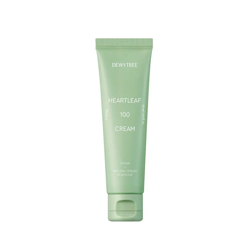 Dewytree Heartleaf 100 Soothing Cream 50ml - Calming Moisturizer for Sensitive Skin, Acne-Prone & Redness Relief - Perfect for Daily Skincare Routine & Post-Treatment Care
