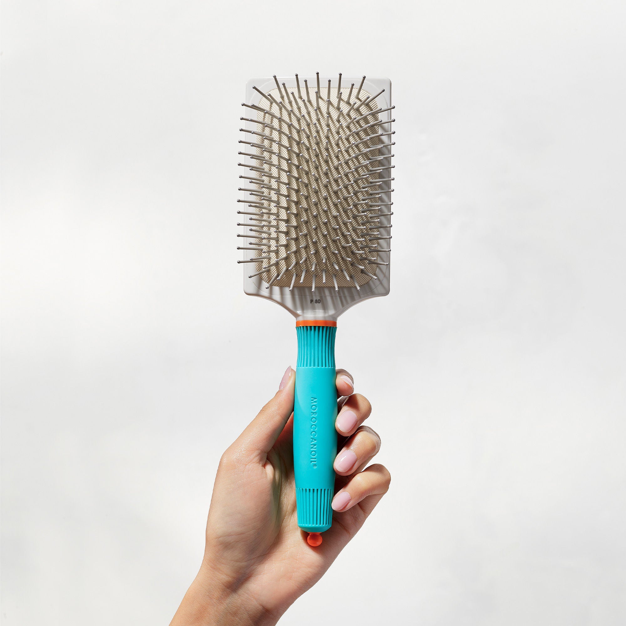 Ceramic Paddle Brush for Hair - Ionic Tourmaline Hair Brush with Heat Protection for Smooth & Shiny Hair - Perfect for Blow Drying, Styling & Detangling