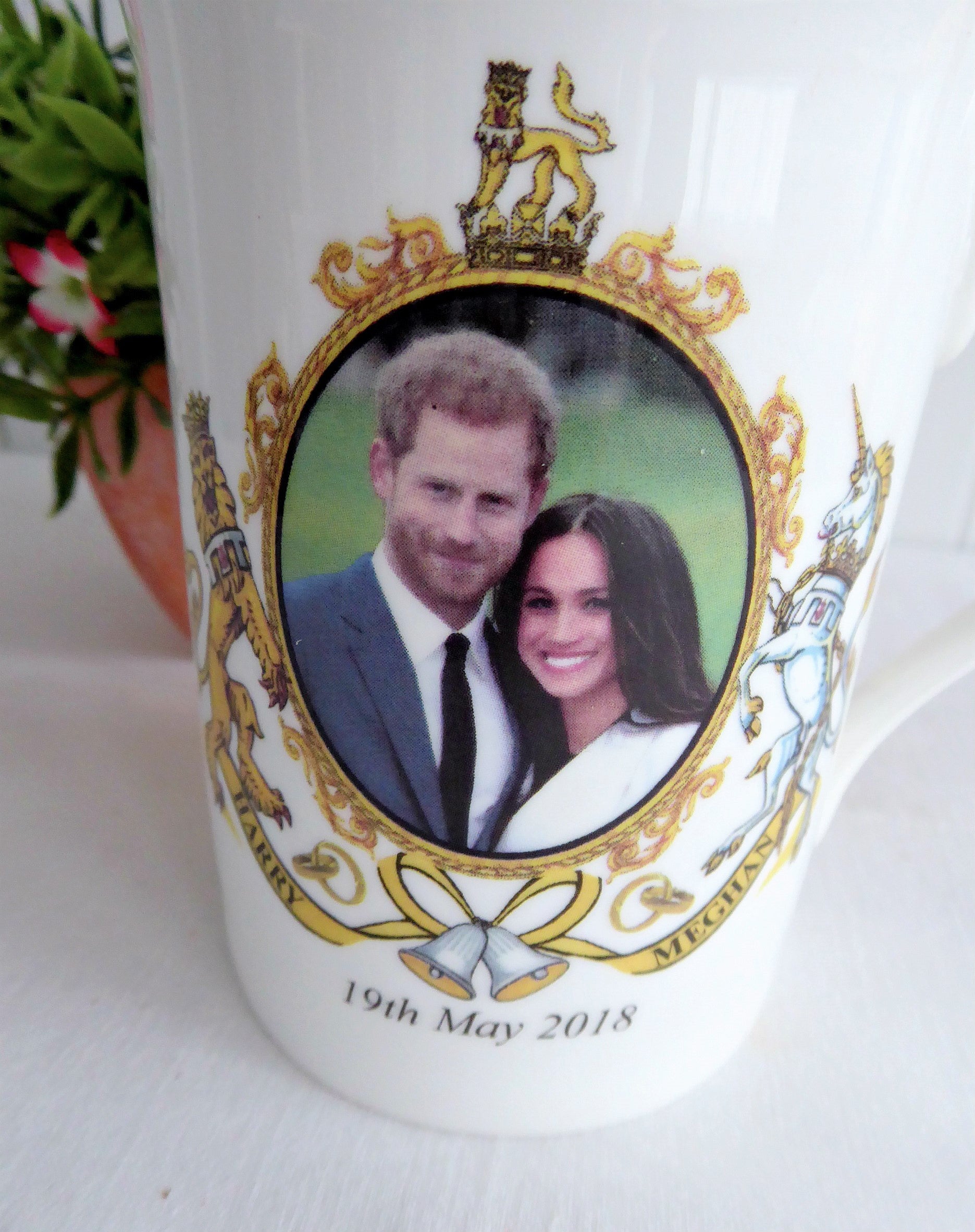 Prince Harry & Meghan Markle Royal Wedding Commemorative Mug - Adderley Fine Bone China Collectible (2018 Edition) - Perfect for Tea, Coffee & Royal Memorabilia Collectors