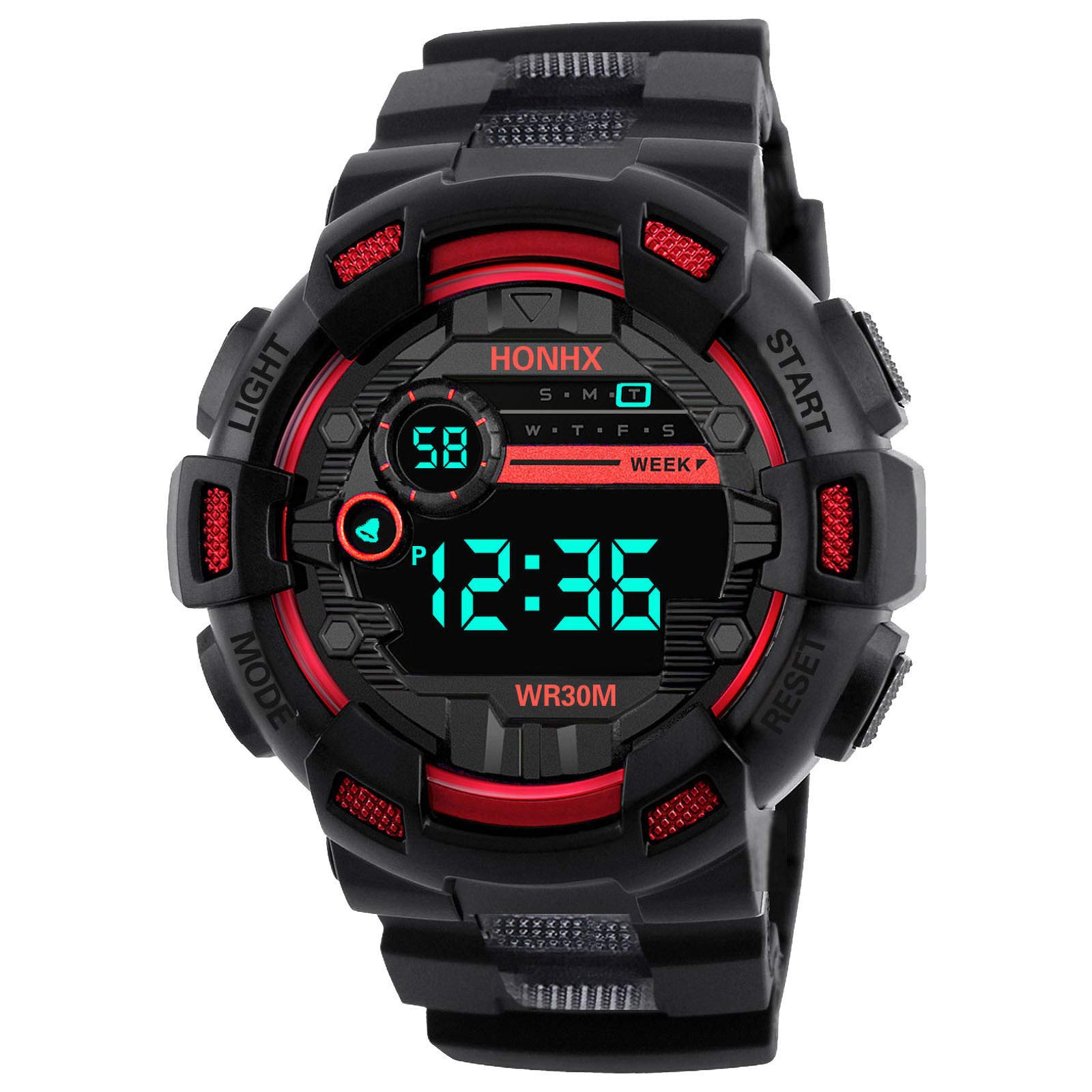 **HONHX Sports Watch with Wood Buttons – 6 Stylish Designs for Running, Cycling, Swimming & More – Perfect for Outdoor & Fitness Enthusiasts**