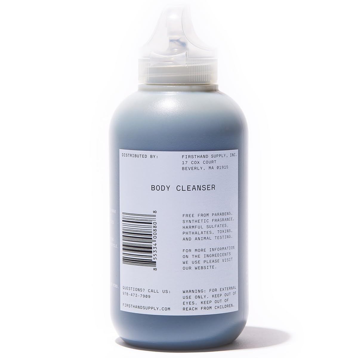Firsthand Supply Charcoal Body Cleanser - Natural & Non-Toxic Body Wash for Men & Women - Deep Cleansing, Detoxifying & Hydrating Skin Care - 10.1oz (300ml) - Perfect for Daily Shower, Gym & Post-Workout Use