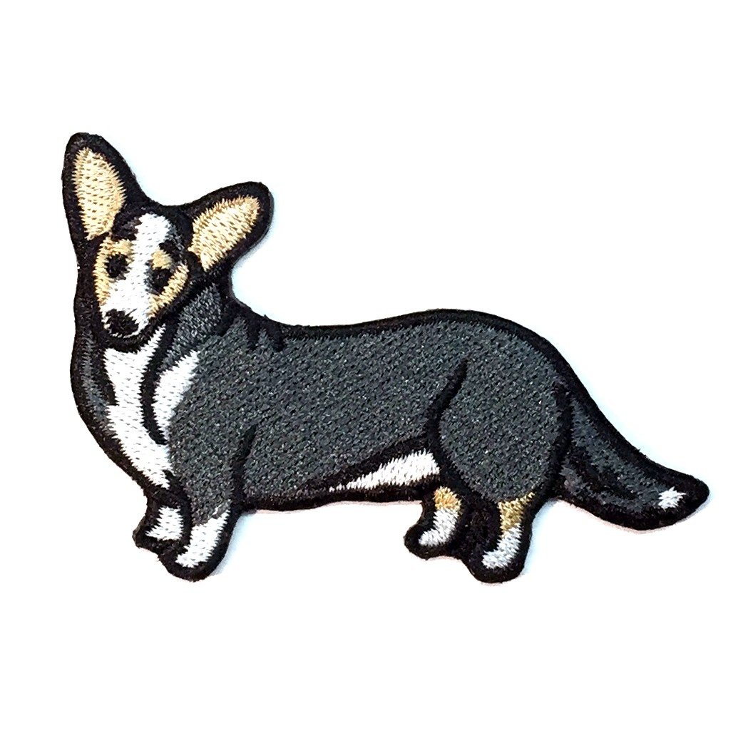 Cardigan Welsh Corgi Iron On Patch - Embroidered Dog Breed Applique for DIY Clothing & Accessories | Perfect for Jackets, Hats, Bags & Crafts