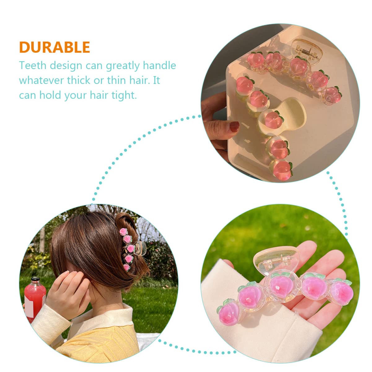Beaupretty Fashion Hair Jaw Clamp - 2 Pack Large Hair Clips for Women, Hair Claw Clips for Thick Hair, Strong Hold Hair Accessories for Ponytail, Bun & Updo - Perfect for Bath, Salon & Everyday Styling