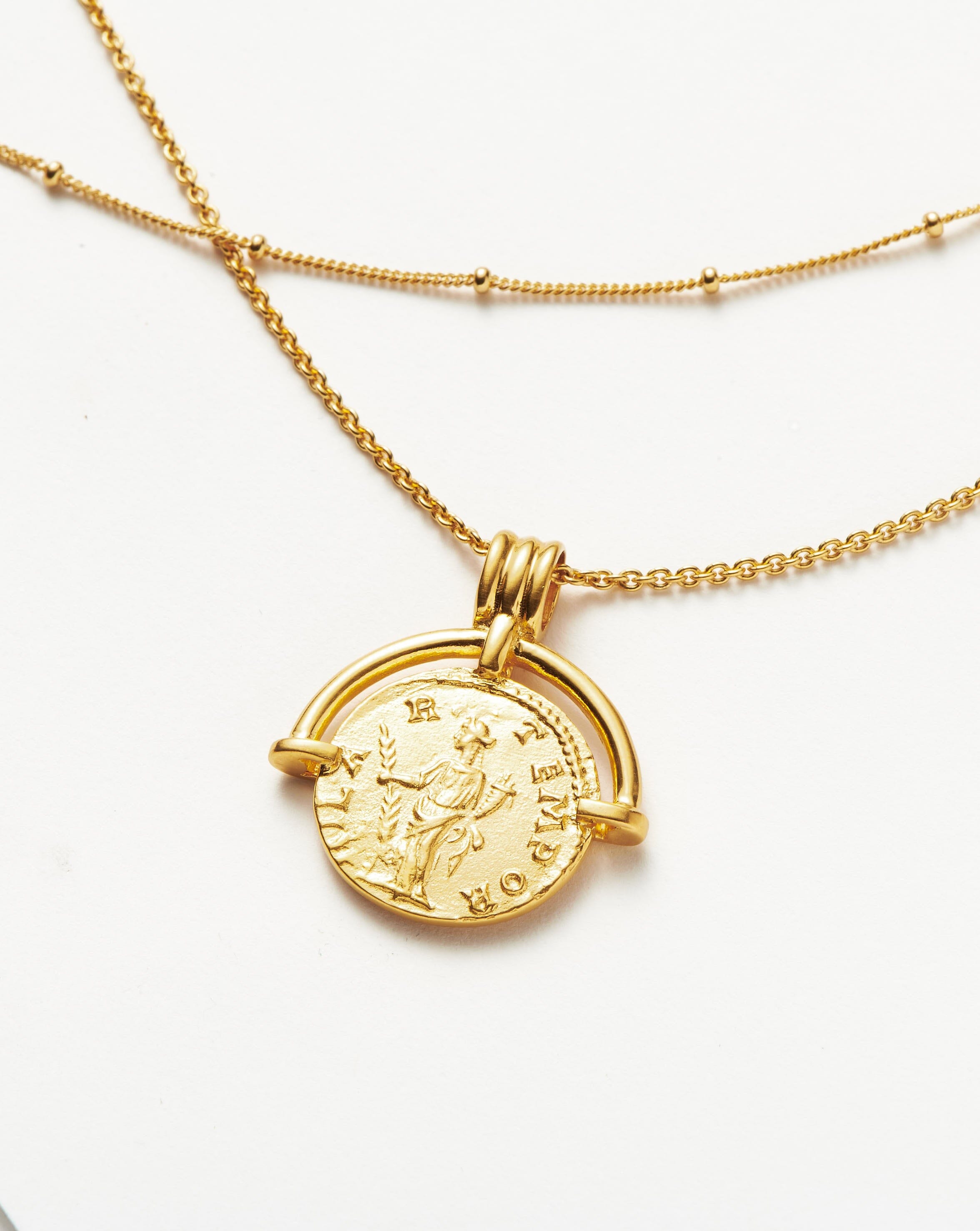Lucy Williams Roman Arc Chain Necklace Set - 18k Gold Vermeil Layered Necklace for Women | Elegant Jewelry Gift for Birthday, Anniversary & Valentine's Day | Perfect for Date Night, Office Wear & Special Occasions