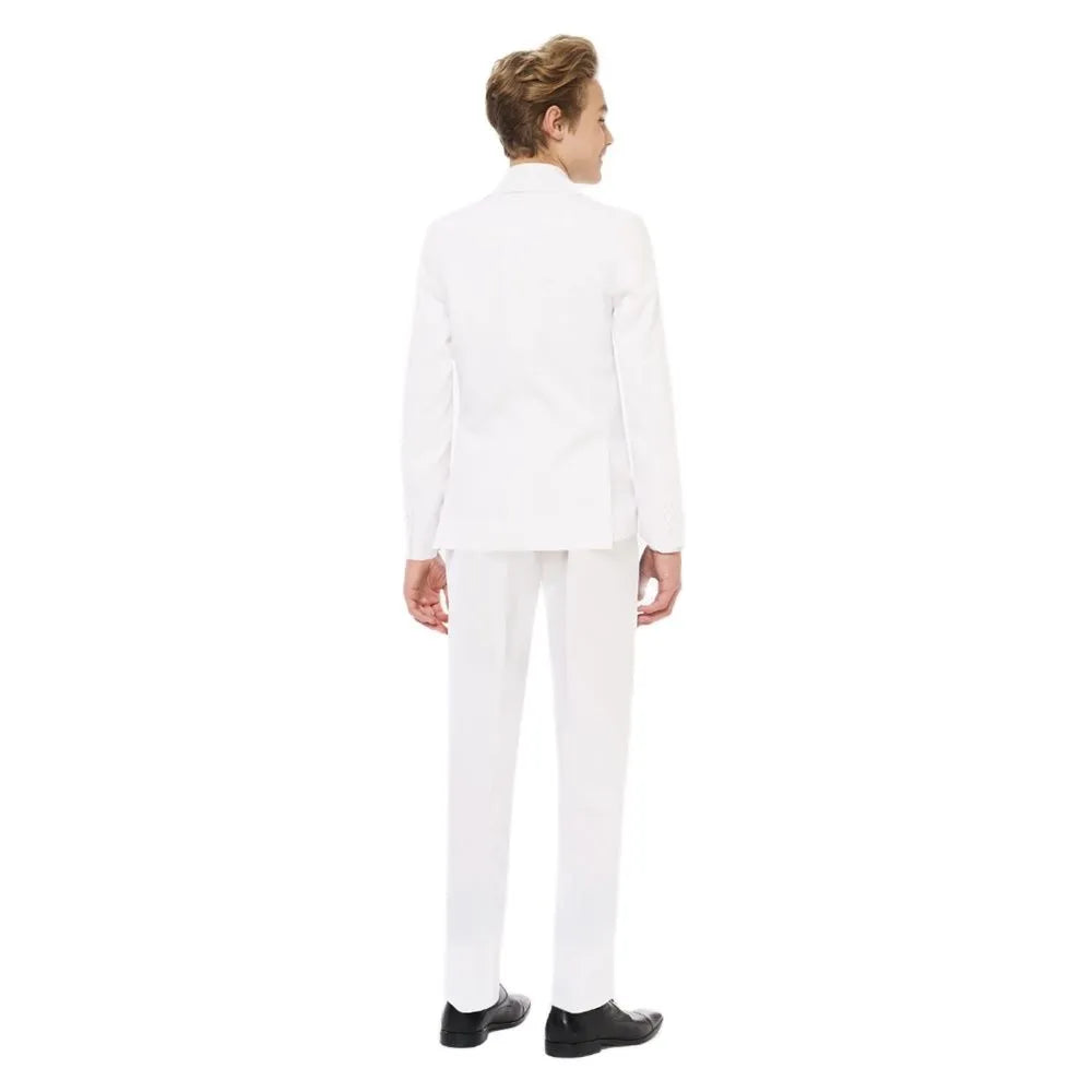 Premium 5-Piece Boys Suit Set in White | High-Quality Canadian-Made Formal Wear for Weddings, Parties & Special Occasions