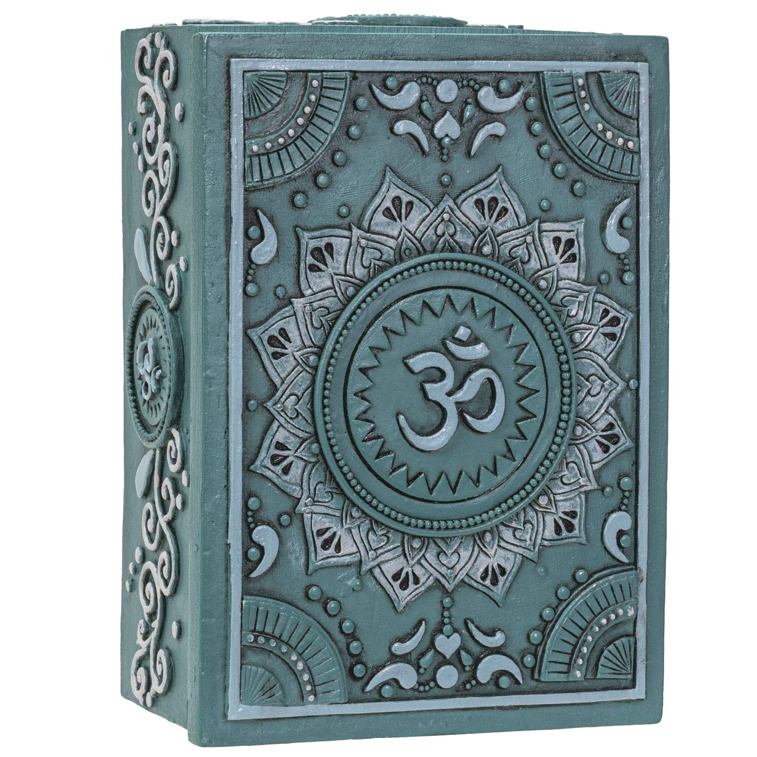 Handcrafted Mandala & Ohm Symbol Jewelry Box - Spiritual Keepsake for Tarot Cards, Crystals & Sacred Items | Perfect for Meditation, Yoga & Home Decor