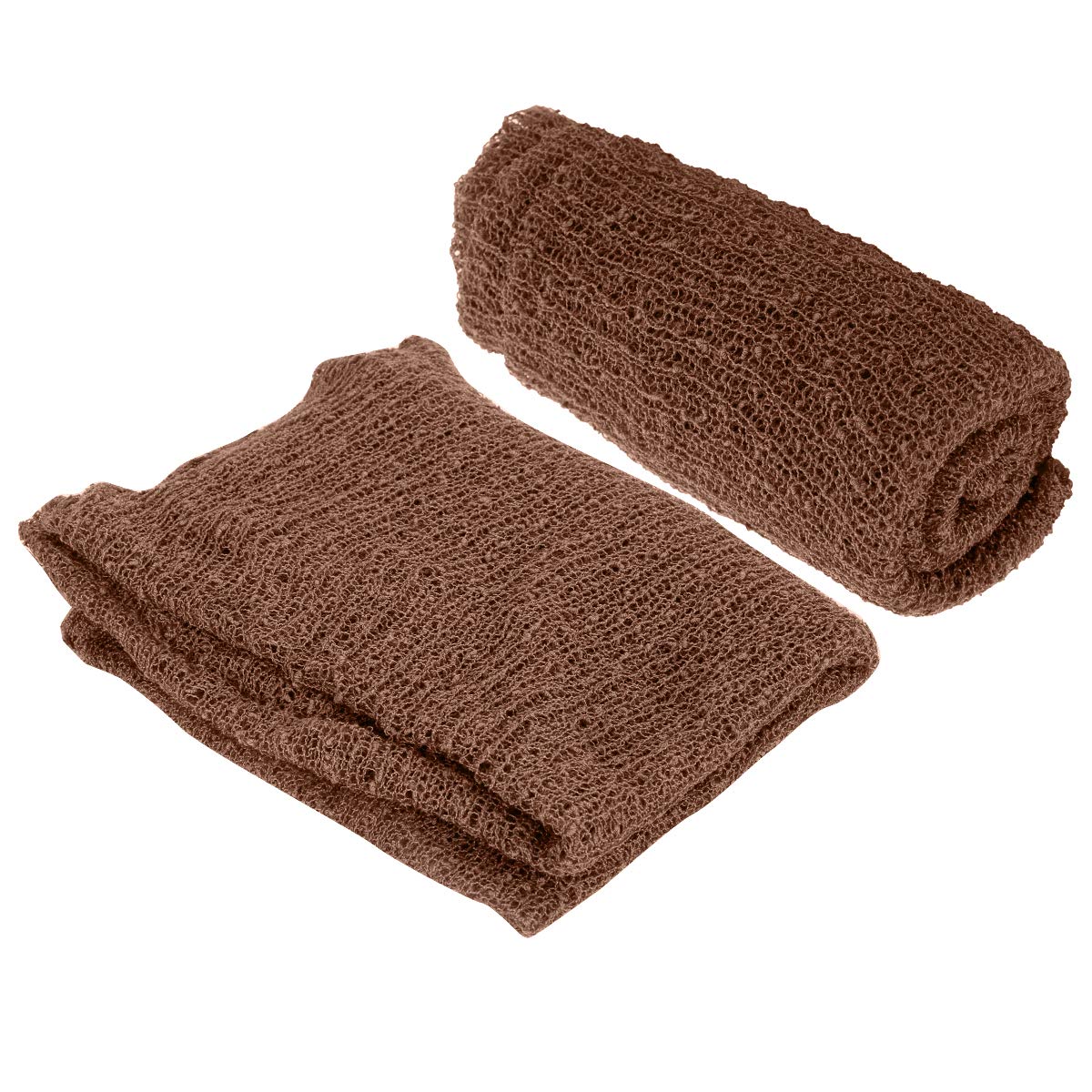 Fealay Newborn Photography Props - Soft Fluffy Blanket & Ripple Wrap Set for Baby Photo Shoots | Khaki Baby Wrap Mat | Perfect for Newborn, Maternity & Family Photography Sessions