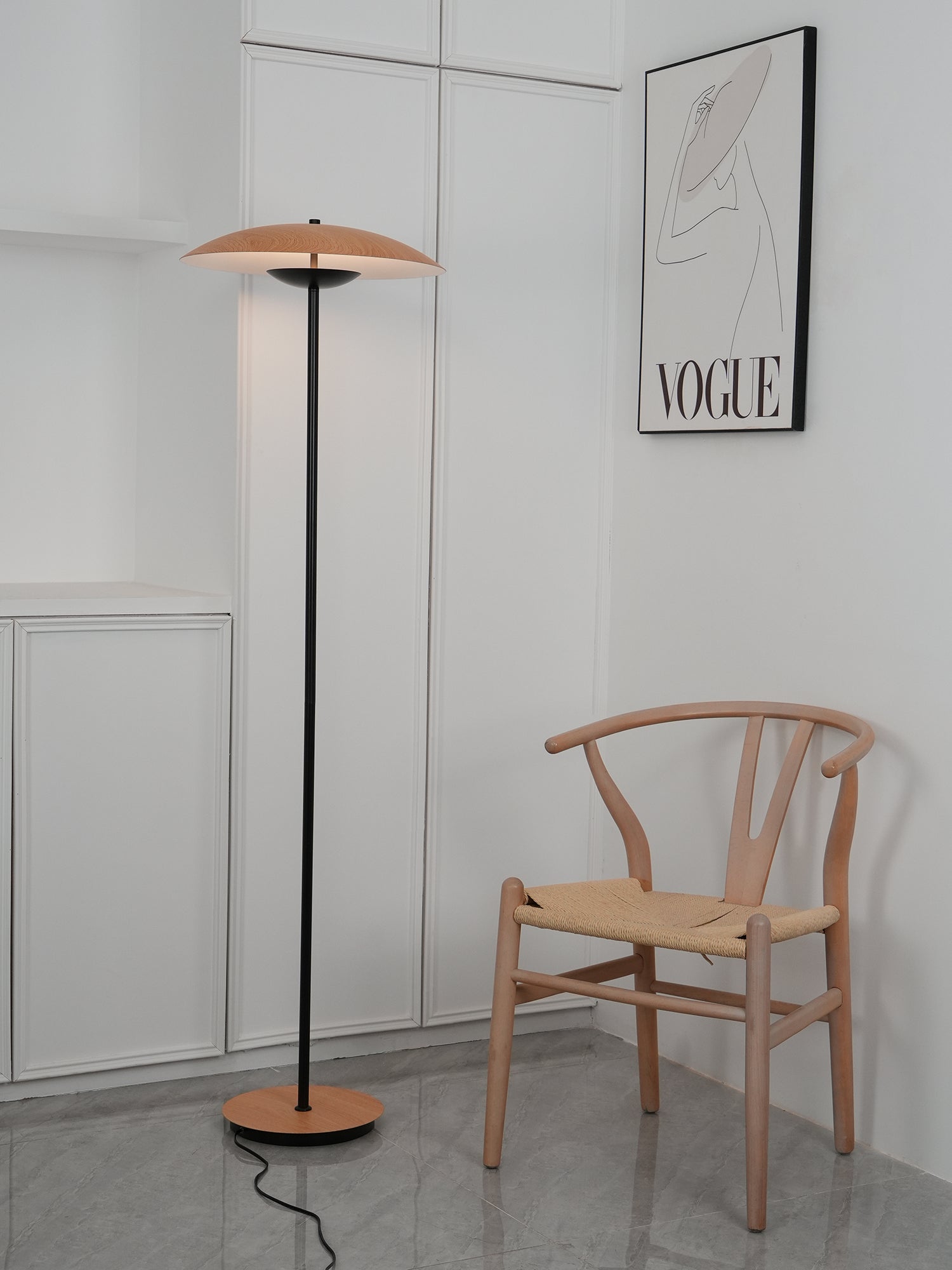 Modern Adjustable LED Floor Lamp for Living Room - Dimmable Standing Light with Remote Control for Bedroom, Office & Reading Corner