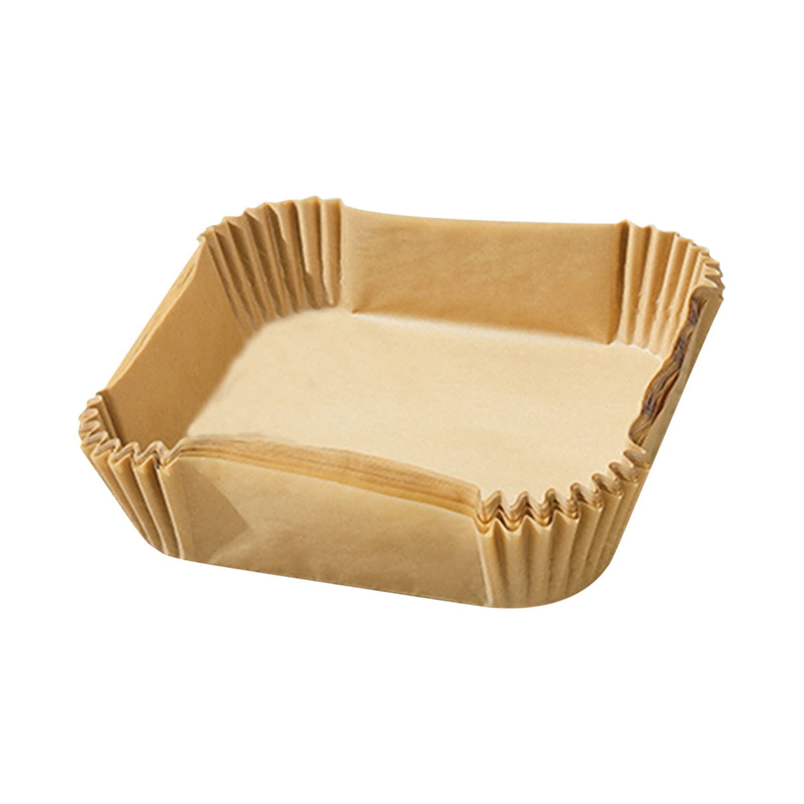 Delarsy 50-Pack Air Fryer Disposable Non-Stick Parchment Paper Liners - Square Wood Pulp Baking Sheets for Air Fryers, Ovens & Steamers - Perfect for Cooking, Roasting & Healthy Meal Prep