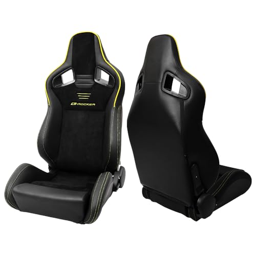 Black-PU Leather Side & Yellow Stripe