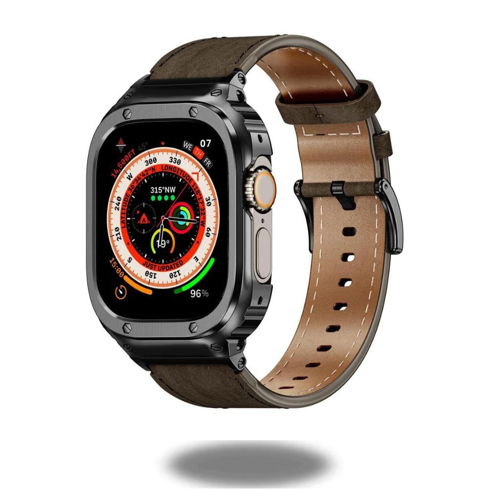Premium Genuine Leather Watch Strap with Stainless Steel Buckle - Durable & Stylish for Men & Women - Perfect for Business, Casual & Outdoor Activities