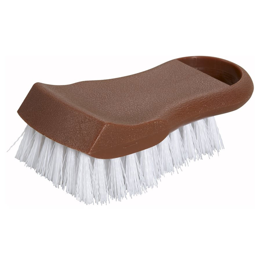 Winco Brown Cutting Board Brush - Heavy Duty Scrubber for Kitchen Cleaning - Perfect for Cutting Boards, Countertops, and Utensils - Dishwasher Safe & Durable Design