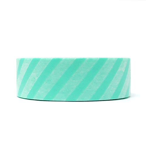 Aqua Diagonal Stripes