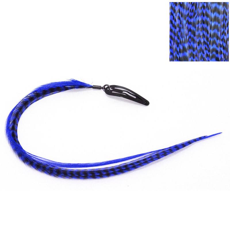 Blue Hair Feather Extensions - Clip N Feathers for Styling & Volume | Perfect for Parties, Weddings & Everyday Fashion
