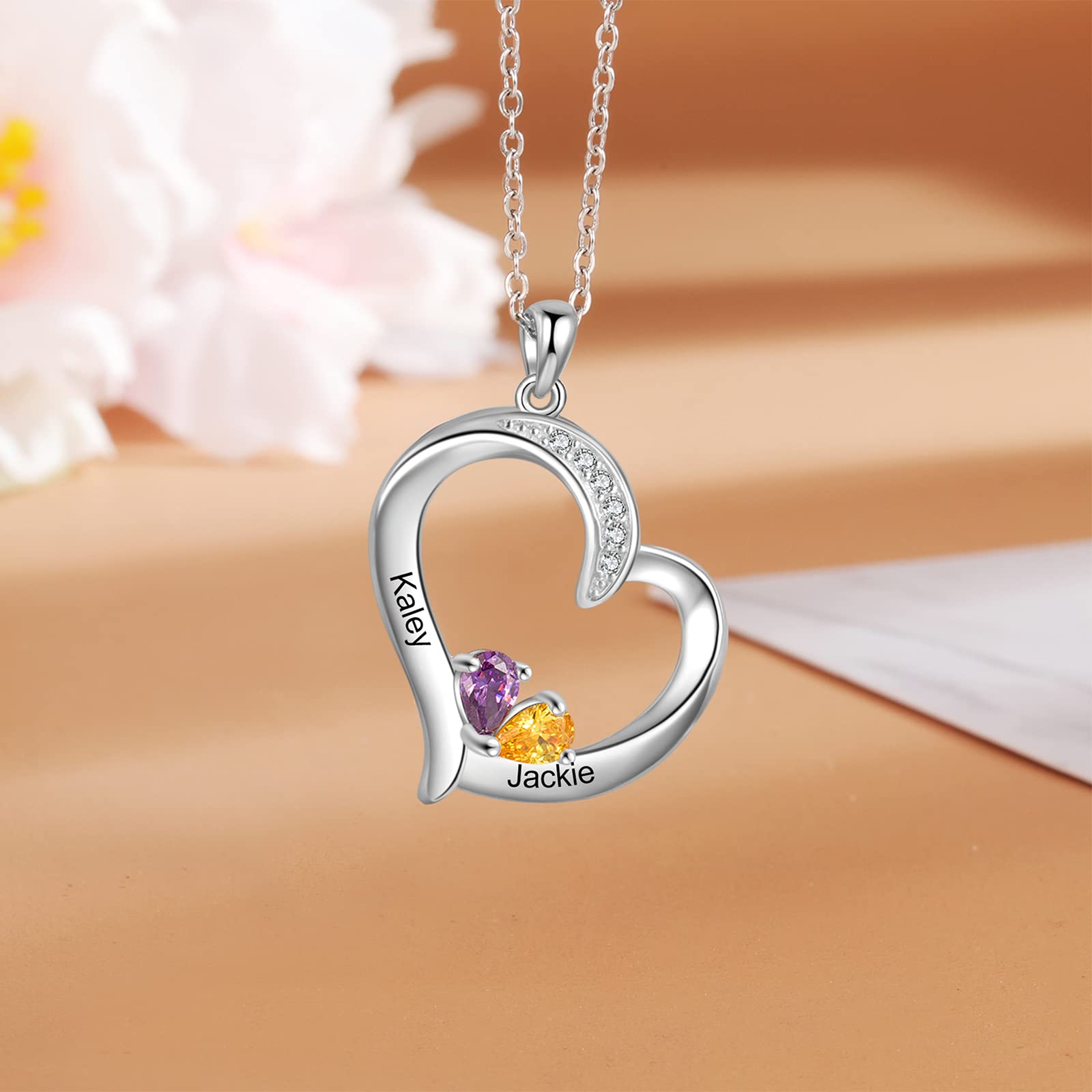 Personalized Mothers Necklace for Women - Custom Birthstone Name Necklace for Mom, Grandma, Wife & Daughter | Thoughtful Gift for Birthday, Anniversary, Mother's Day & Special Occasions