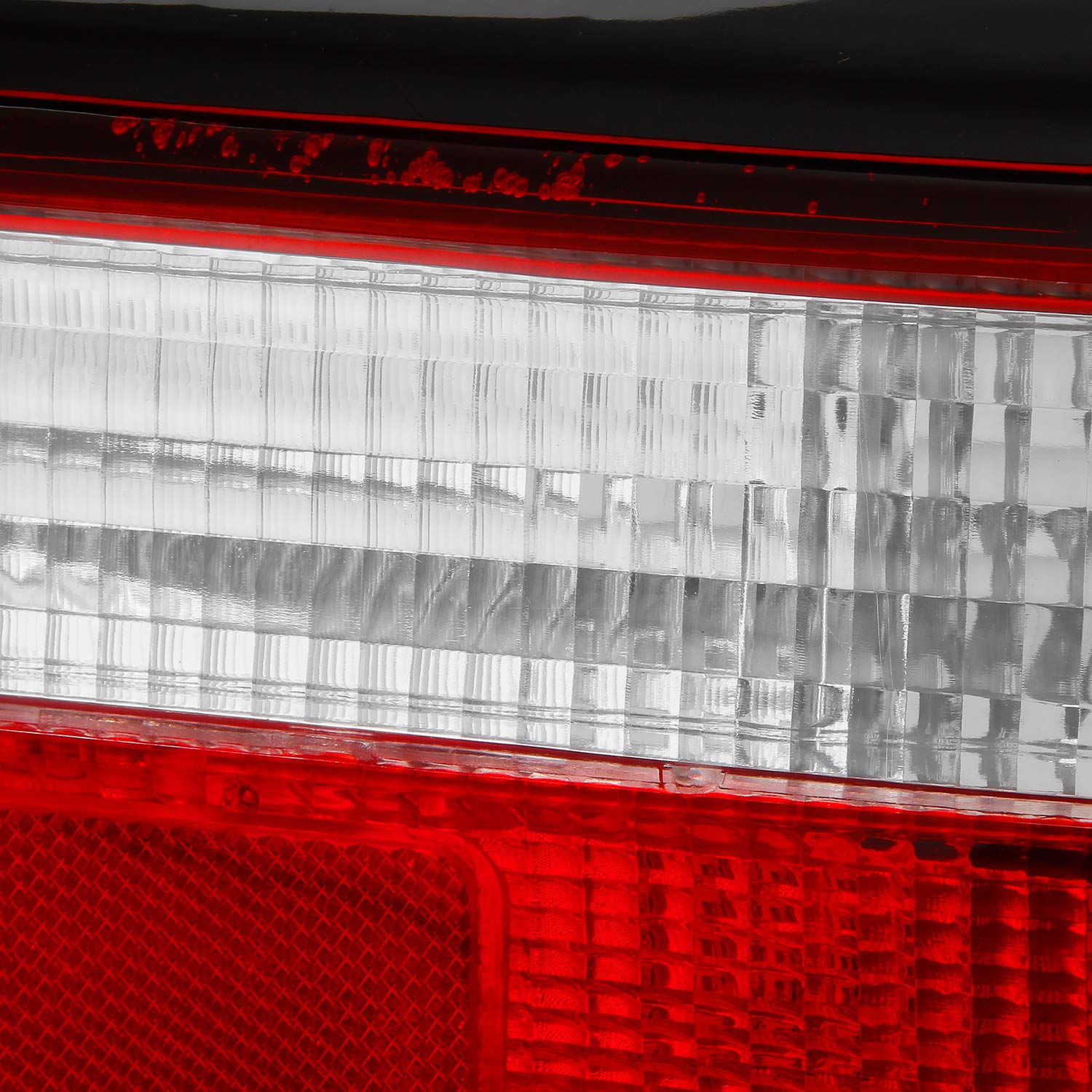 AKKON Red Clear Lens Tail Brake Lights Assembly Pair for 1990-1993 Acura Integra DA DB 2 Door Coupe - Left & Right Side - Enhances Safety & Style for Night Driving & Car Shows