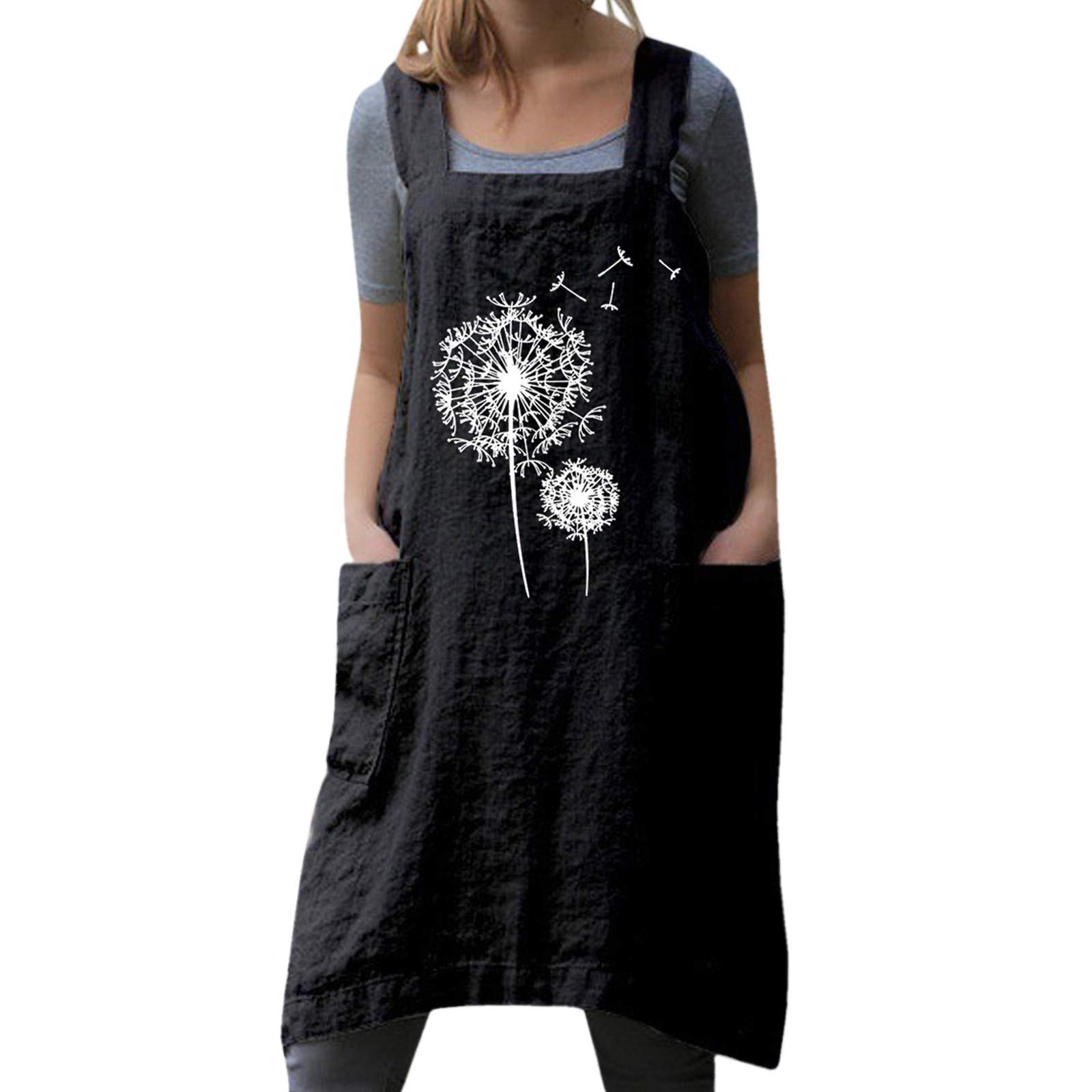 Women's Floral Print O-Neck Loose Beach Dress - Casual Summer Sun Dress for Vacation, Travel & Outdoor Activities