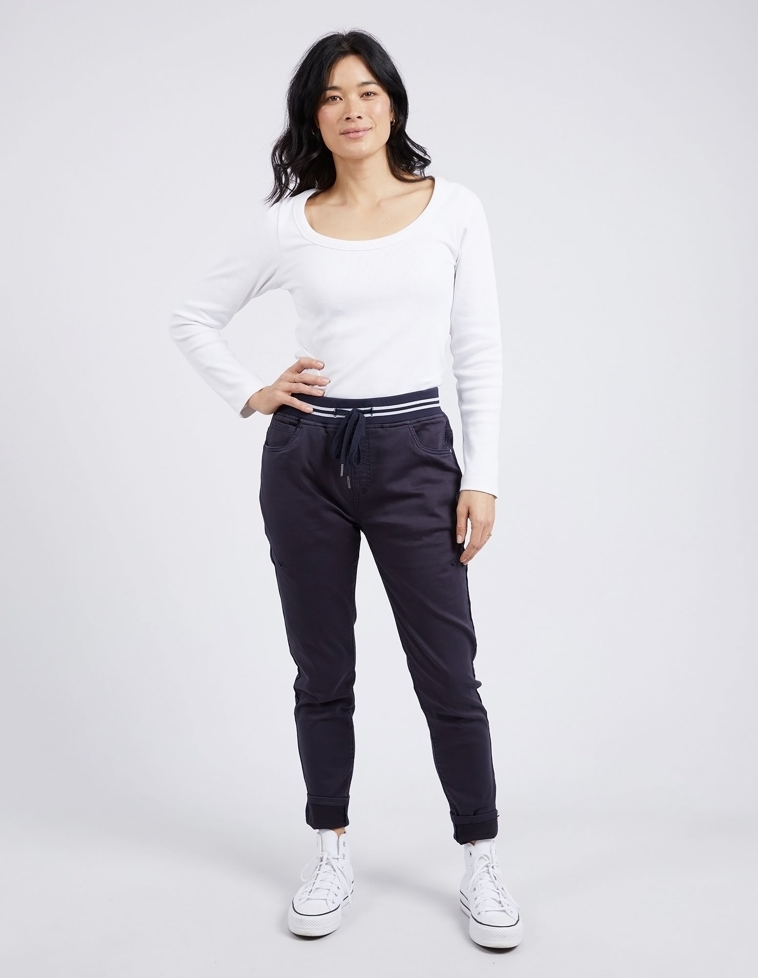 Elm Margo Cargo Jogger Pants for Men - Stylish Navy Blue Casual Joggers with Multiple Pockets | Perfect for Gym, Travel & Everyday Wear
