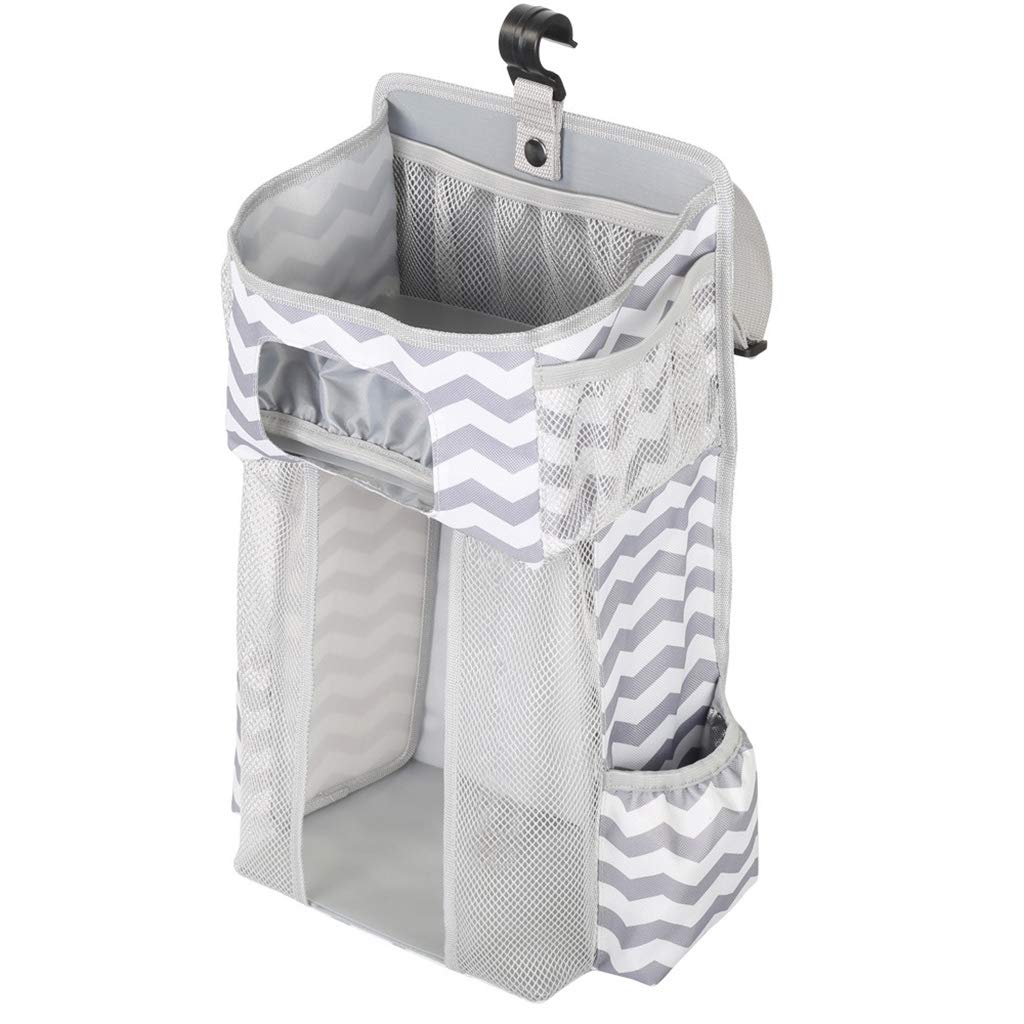 Baby Diaper Organizer - Hanging Storage Bags for Crib or Wall - Perfect for Nursery Organization & Diaper Changing Station