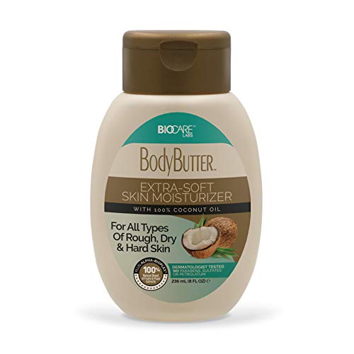 BioCare Labs Moisturizing Body Butter with 100% Coconut Oil - Deep Hydration & Skin Renewal Cream for Dry Skin - Ultra-Nourishing Lotion for Softer, Healthier Skin - Perfect for Daily Moisturizing & Post-Shower Care