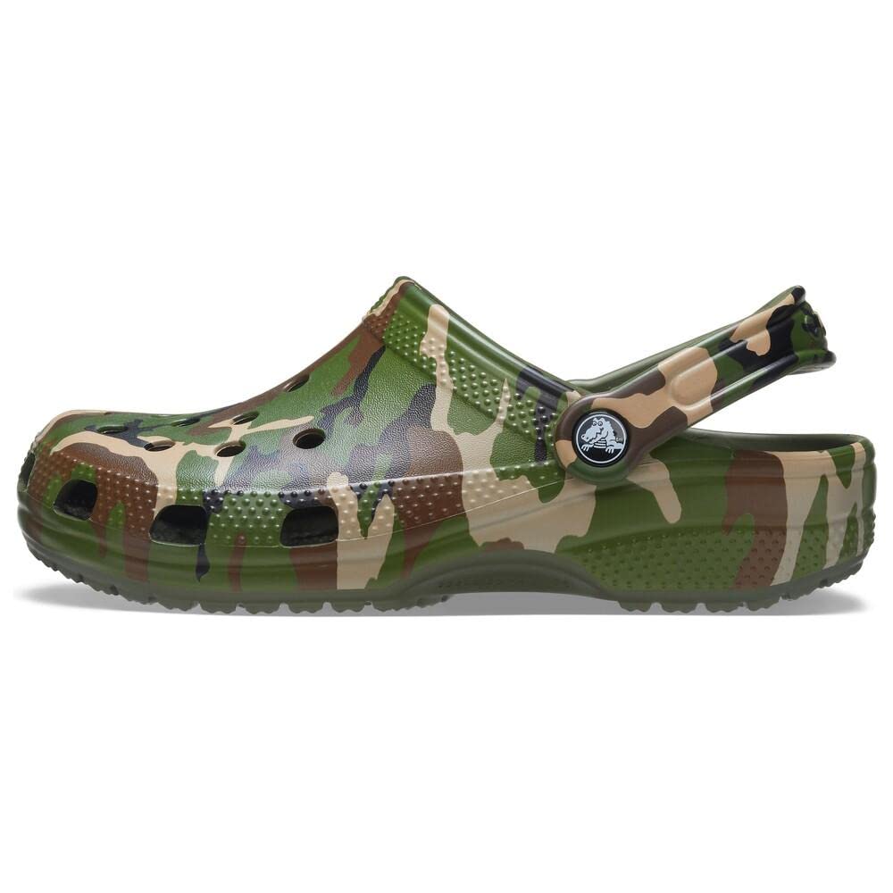Crocs Unisex-Adult Classic Printed Camo Clog - Comfortable Slip-On Water Shoes for Men & Women - Perfect for Beach, Pool, Garden & Casual Wear