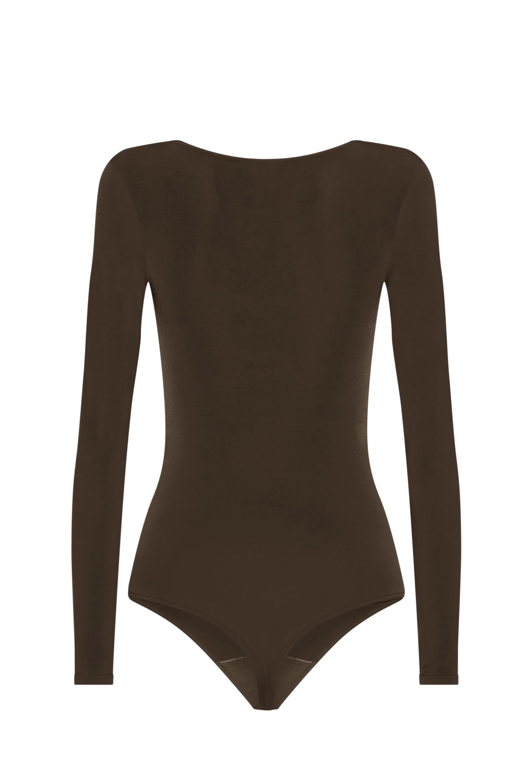 Wolford Buenos Aires Women's Long Sleeve Sheer Silky Bodysuit - Seamless Crew Neck String Body Slim Fit for Date Night & Special Occasions