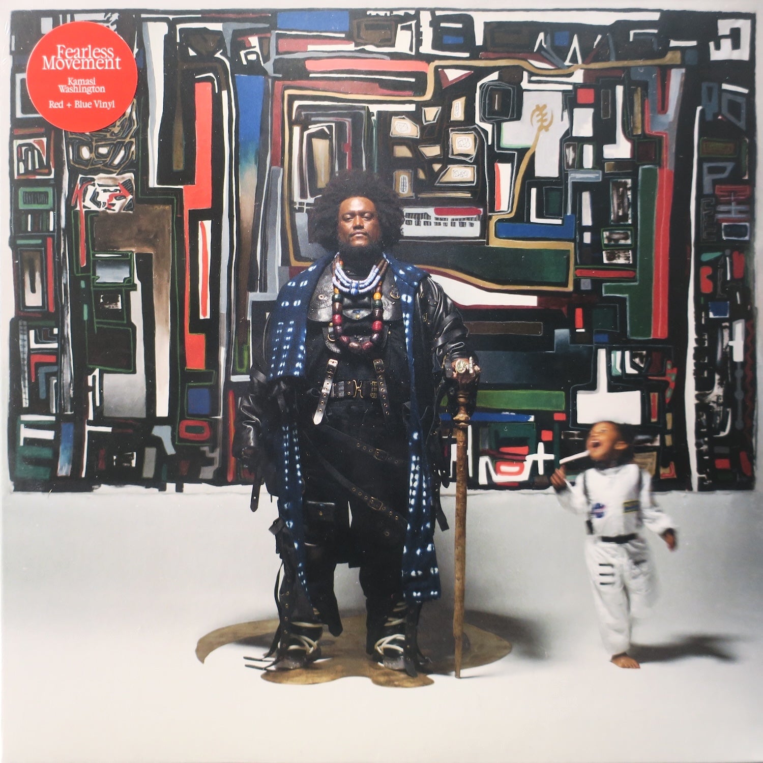 KAMASI WASHINGTON 'Fearless Movement' RED/BLUE Vinyl 2LP Record - Limited Edition Colored Vinyl for Jazz Music Lovers & Collectors - Perfect for Home Listening, Gifts, and Vinyl Collections