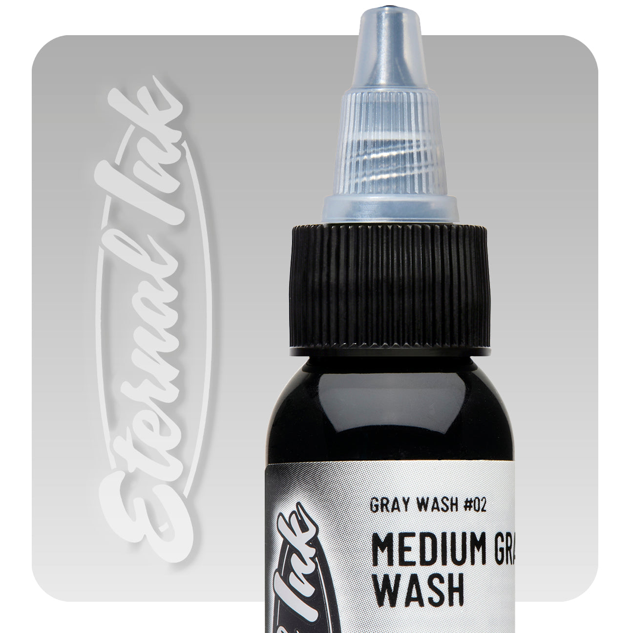 Eternal Medium Gray Wash Ink - Premium Quality Ink for Calligraphy, Drawing & Tattoo Art - Perfect for Artists, Designers & Crafters