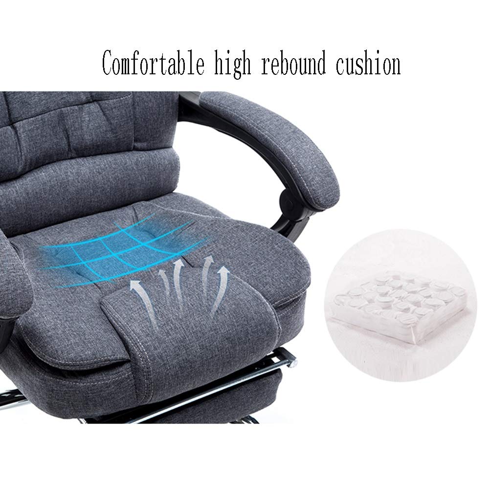 Ergonomic Swivel Office Chair with Adjustable Height & 360° Rotation - Breathable Fabric Computer Desk Chair for Home Office, Study & Gaming - 2 Color Options (Black, Blue) - Perfect for Long Work Sessions & Online Meetings