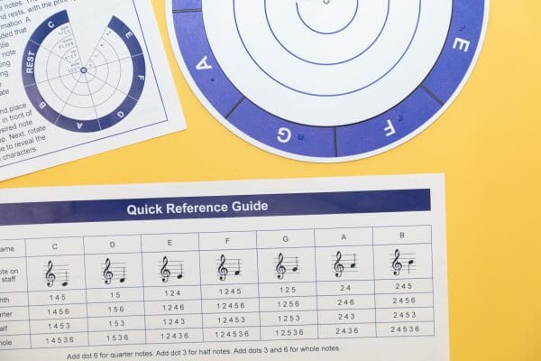 Braille Music Wheel - Portable Tactile Music Notation for Visually Impaired Musicians - Perfect for Learning, Composing, and Performing Music