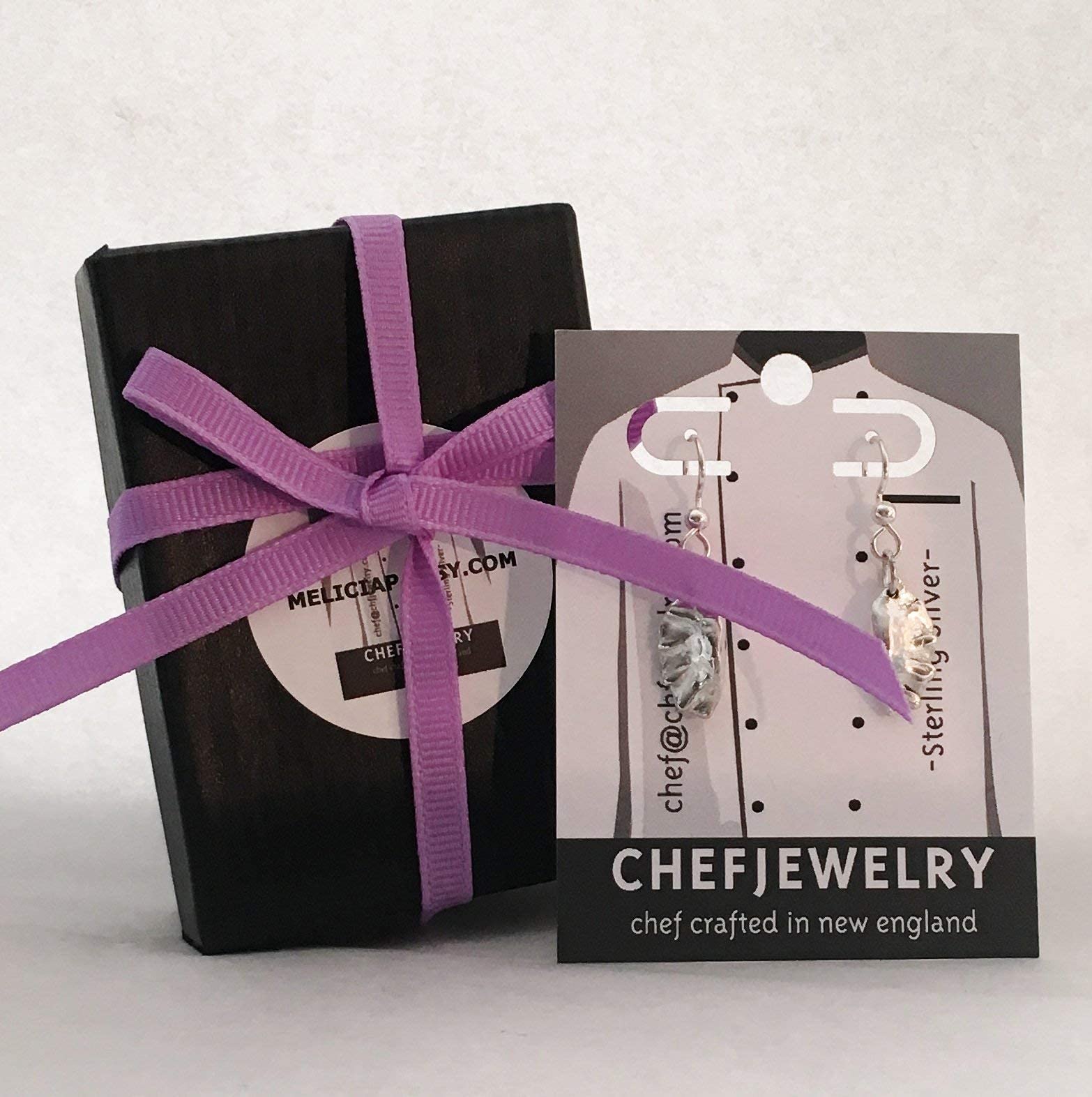 Sterling Silver Chef Knife Necklace with Black Handle - Elegant Black Silver Chain for Cooking Enthusiasts & Jewelry Lovers | Perfect Gift for Chefs, Foodies & Culinary Professionals