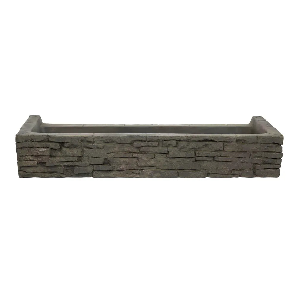 Premium Front Spill Straight Stacked Slate Wall Topper - Durable Stone Veneer for Indoor/Outdoor Home Decor, Fireplace Surrounds, and Accent Walls