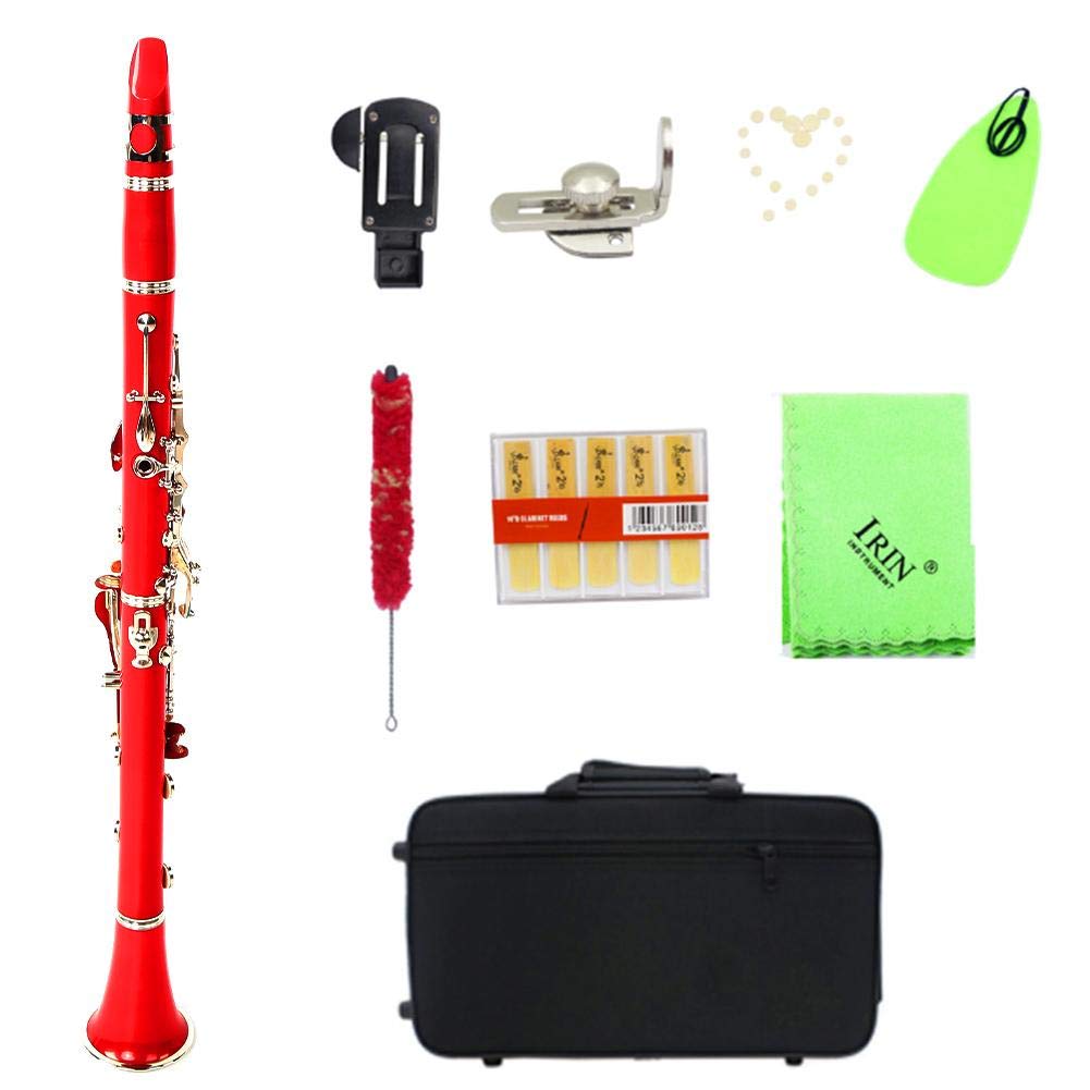 Professional 17-Key Bakelite Clarinet with Strap & Reed - Ideal for Beginners, Students & Band Performances