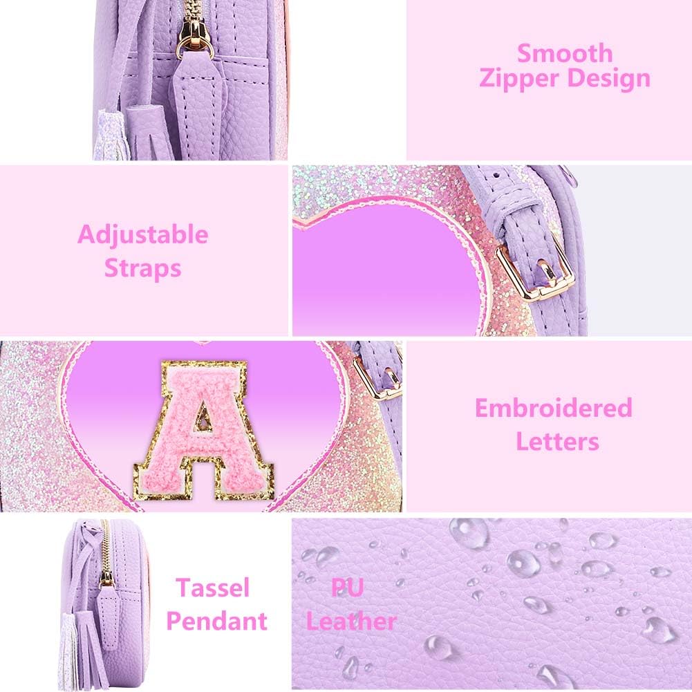 Cute Heart-Shaped Crossbody Purse for Little Girls - Kids Wallet & Handbag for Teens - Perfect Birthday Gift for School, Parties & Everyday Use