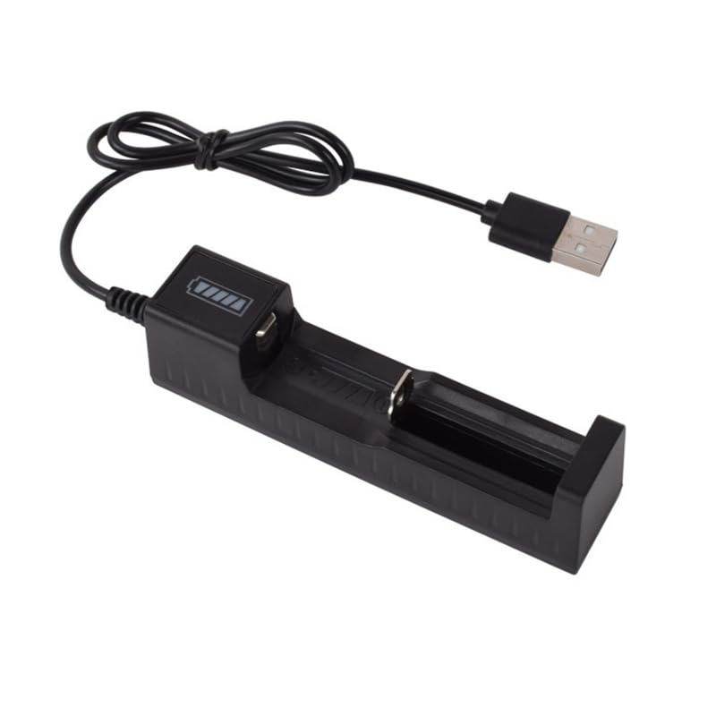 YAOGUI Universal USB Battery Charger for 4.2V 18650 18490 Li-ion Rechargeable Batteries - Smart Charging Adapter with 1 Slot - Perfect for Flashlights, Vape Mods & Electronic Devices