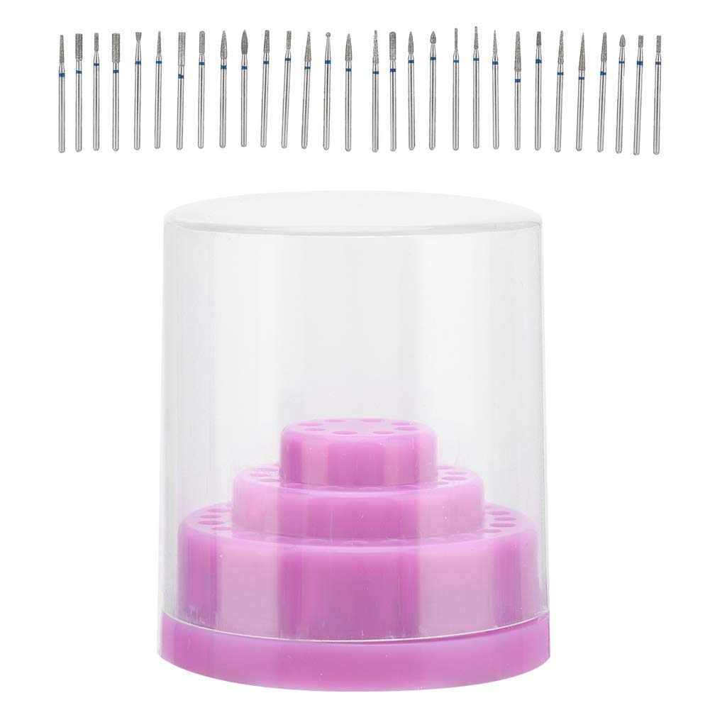 48-Slot Clear Acrylic Nail Drill Bit Case Holder with Cover - Professional Manicure Tool Organizer & Display Stand for Nail Technicians - Perfect for Salon, Home Use & Travel Storage