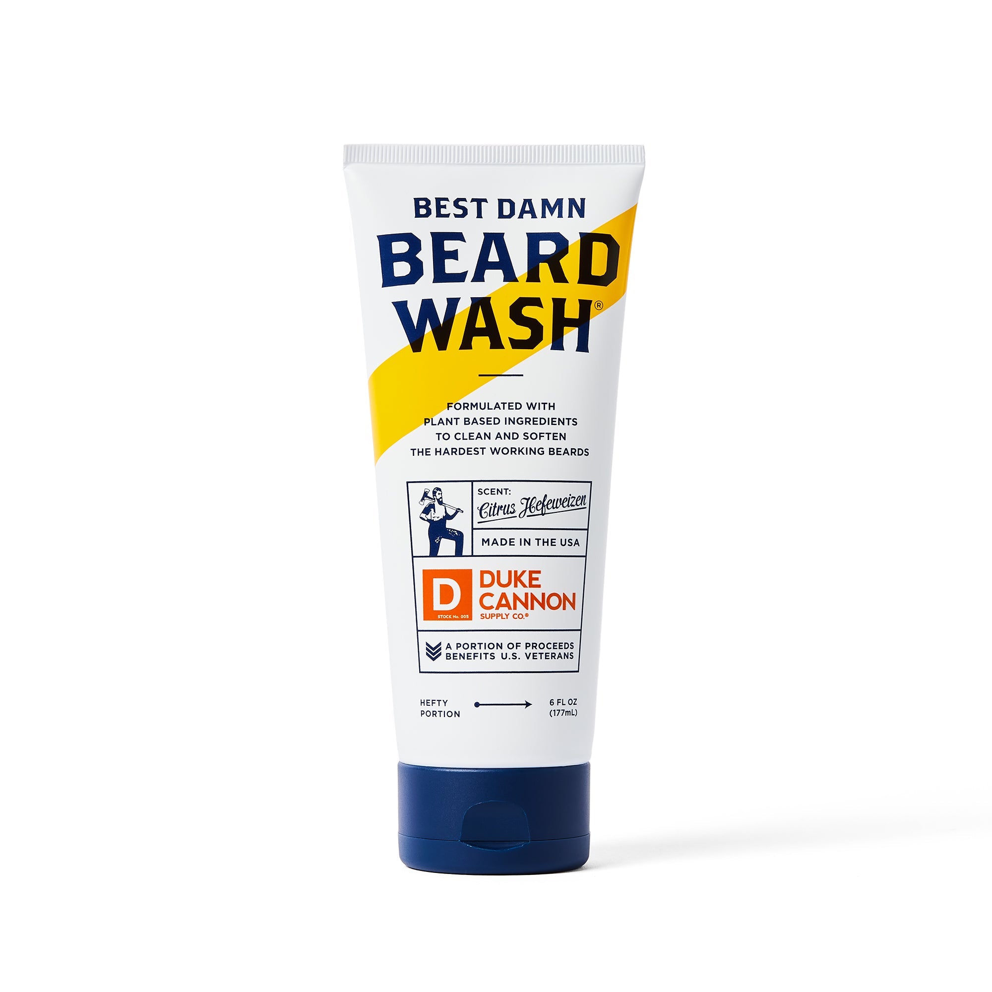 Duke Cannon Best Damn Beard Wash - Premium Beard Cleanser for Men with Natural Ingredients | Softens & Conditions Facial Hair | Ideal for Daily Grooming & Styling