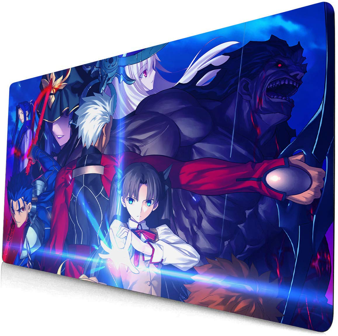 Fate Stay Night Anime Large Gaming Mouse Pad - Saber Alter Fate Grand Order Design, Non-Slip Rubber Base for Computer Keyboard & Desk (21.5