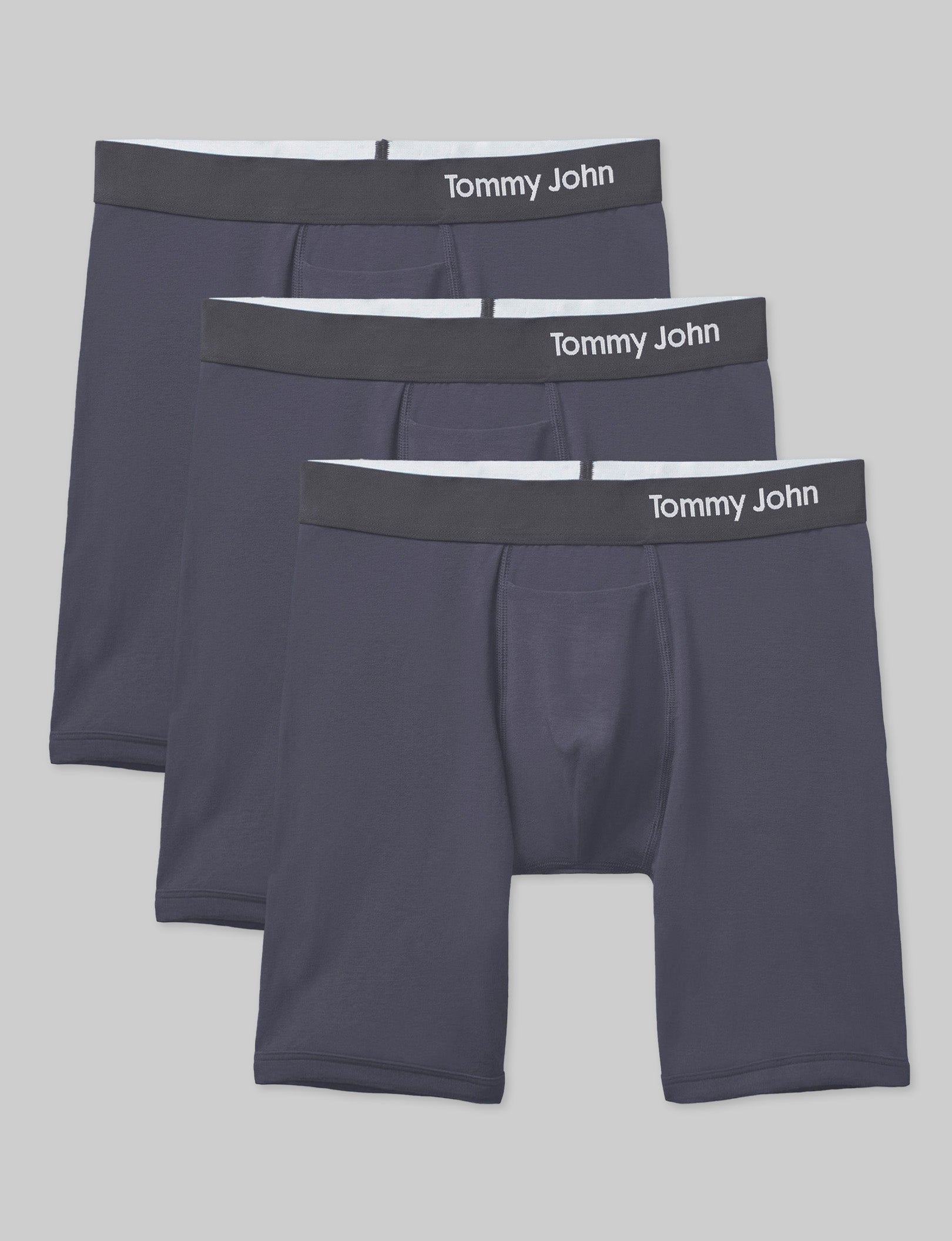 Breathable Cotton Boxer Briefs for Men - 3 Pack (8-Inch Inseam) | Soft & Comfortable Underwear for Daily Wear, Workout & Sleep