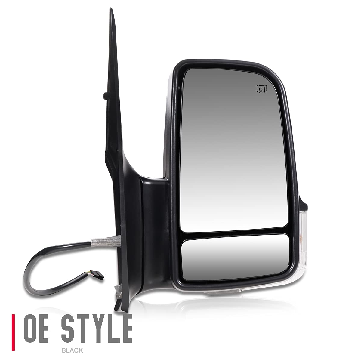 DNA Motoring OEM-MR-MB1321114 Heated Power Side Mirror with Turn Signal & Blind Spot Glass - Compatible with 2006-2014 Mercedes-Benz Sprinter - Perfect for Winter Driving & Enhanced Safety