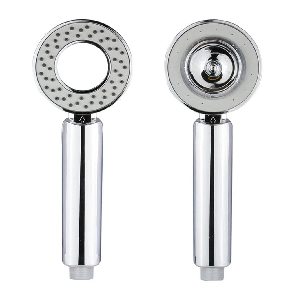 High Pressure Dual Function Shower Head - ABS Chrome Round Water Saving Handheld & Fixed Shower Combo for Adults & Babies | Perfect for Bathing, Pet Washing & Watering Plants