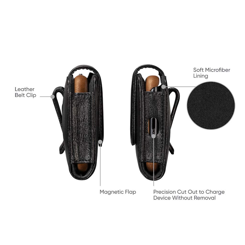 Magnetic Leather Holster Case for iPhone 11 Pro, iPhone X, iPhone XS, iPhone SE 2020 - Premium Belt Clip Phone Cover for Work, Travel & Outdoor Activities