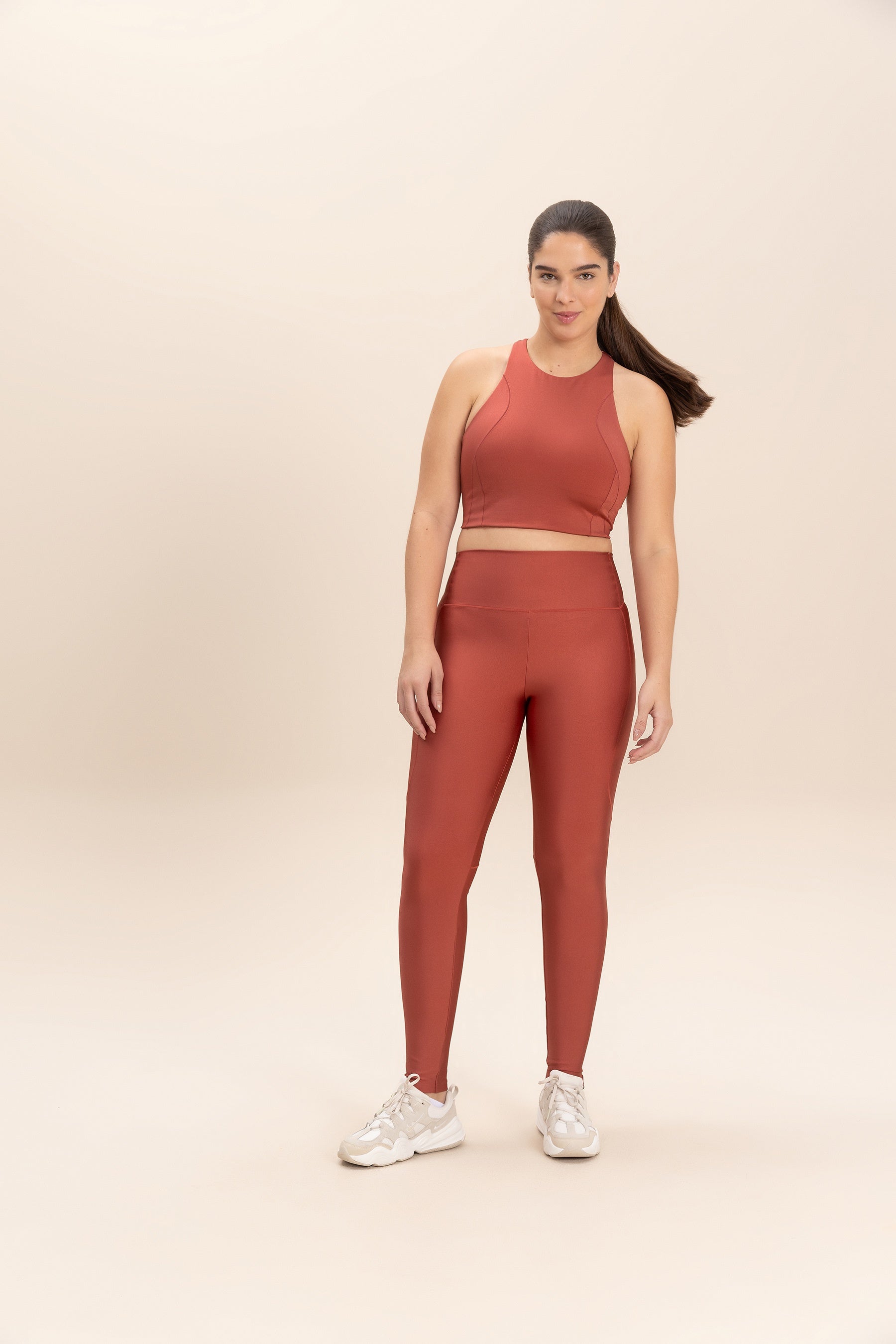High Waist Neoprene Shine Zipper Long Leggings for Women - Tummy Control Workout Yoga Pants - Perfect for Gym, Running & Everyday Wear
